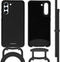iMoshion Hoesje Geschikt voor Samsung Galaxy S21 FE Hoesje Met Koord - iMoshion Color Backcover met afneembaar koord - Zwart