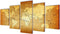 vidaXL - Canvas - muurdruk - print - set - wereldkaart - 100 - x - 50 - cm