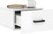 vidaXL - Nachtkastje - wandgemonteerd - 35x35x20 - cm - hoogglans - wit