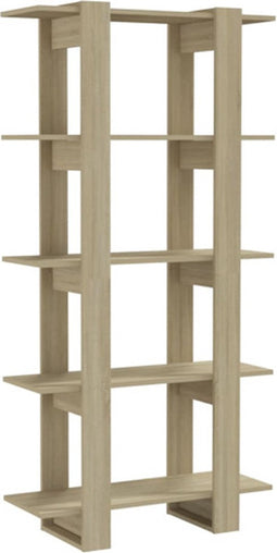 vidaXL - Boekenkast/kamerscherm - 80x30x160 - cm - bewerkt - hout - sonoma - eiken