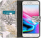 iMoshion Hoesje Geschikt voor iPhone SE (2022) / SE (2020) / 8 / 7 Hoesje Met Pasjeshouder - iMoshion Design Softcase Bookcase - Wit / Zwart / Goud / Glamour Botanic