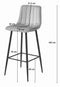 Barkruk met rugleuning - 2 stuks - donkergroen - fluweel