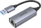 UNITEK U1309A tussenstuk voor kabels USB A RJ45 Grijs