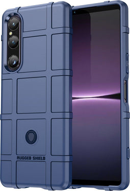 imoshion Hoesje Geschikt voor Sony Xperia 1 V Hoesje Siliconen - imoshion Rugged Shield Backcover - Donkerblauw