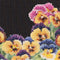 Thea Gouverneur - Borduurpakket met telpatroon - 2083.05 - Voorgesorteerde DMC Garens - Viooltjes - Zwart Aida - 34 cm x 42 cm - DIY Kit - DIY Kit