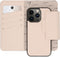 Selencia Hoesje Geschikt voor iPhone 13 Pro Hoesje Met Pasjeshouder - Selencia Llyr 2-in-1 Uitneembare Slang Bookcase - Wit