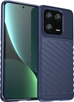iMoshion Hoesje Geschikt voor Xiaomi 13 Pro Hoesje Siliconen - iMoshion Thunder Backcover - Donkerblauw