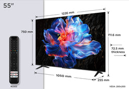 TCL 55P6K - Smart TV - 55" 4K Ultra HD LED HDR - Zwart