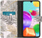 iMoshion Hoesje Geschikt voor Samsung Galaxy A41 Hoesje Met Pasjeshouder - iMoshion Design Softcase Bookcase - Wit / Zwart / Goud / Glamour Botanic