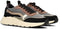 POSH by Poelman CHARLIE - Dames sneakers - Vetersluiting met comfortabele zool - Zwart met bruin