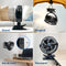 Vulpes Goods® Tech - Ventilator MAX - Draadloos & Oplaadbaar - 5 Snelheden & 3 Lichtstanden - 12000 mAh - Zwart