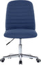 vidaXL - Eetkamerstoelen - 2 - st - stof - blauw