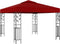 vidaXL - Prieel - met - LED-lichtslinger - 3x3 - m - wijnrood