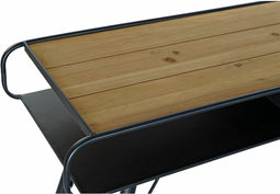 Console DKD Home Decor Zwart Metaal Spar Lichtbruin (120 x 38 x 78 cm)