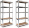 BRASQ Stellingkast - Set van 2 - Metalen Opbergrek - 180x90x40 cm - 5 lagen - 175 KG per plank - max 875 KG (2 stuks)