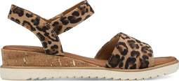 Tamaris Essentials - Sandalen met hak - Klittenbandsluiting - Leopard - Maat 38