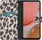 iMoshion Hoesje Geschikt voor Samsung Galaxy A72 Hoesje Met Pasjeshouder - iMoshion Design Softcase Bookcase - Goud / Zwart / Golden Leopard