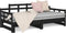 vidaXL - Slaapbank - uitschuifbaar - massief - grenenhout - zwart - 2x(80x200) - cm