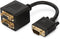Mercodan AK-310400-002-S - VGA Y-kabel - 1x VGA-stekker naar 2x VGA-bus - Zwart