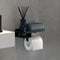 Tiger Caddy - Wc rolhouder met planchet - Antibacteriële poedercoating - Zwart