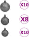 vidaXL - Kunstkerstboom - met - verlichting - kerstballen - dennenappels - 210 - cm
