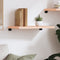 vidaXL - Wandschap - 60x40x(2-4) - cm - onbehandeld - massief - eikenhout
