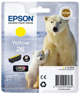 Epson C13T26144022 - Inktcartridge - Origineel - Geel - 4,5ml