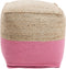 KIRAMA - Poef - Beige/Roze - 44 cm - Katoen