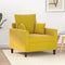 Fauteuil 60 cm fluweel geel