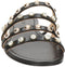 GUESS Cevan - Slippers - 4 bandjes met steentjes - Zwart