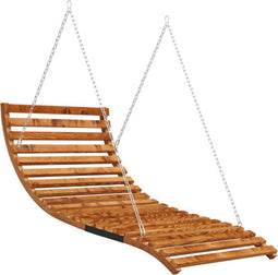 vidaXL - Schommelbed - 115x147x46 - cm - gebogen - hout - met - teakafwerking
