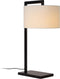 Atmooz - Tafellamp Meru - Slaapkamer / Woonkamer - Industrieel - Zwart en witte kap - Hoogte 64cm - Metaal