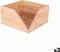 Servethouder Viejo Valle Bamboe 18,5 x 18,5 x 10 cm (3 Stuks)