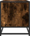 vidaXL - Tv-meubel - 91x40x46 - cm - bewerkt - hout - metaal - gerookt - eikenkleurig