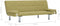 vidaXL - Slaapbank - met - twee - kussens - polyester - groen