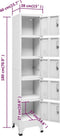 vidaXL - Lockerkast - 38x40x180 - cm - staal - lichtgrijs