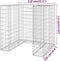 vidaXL - Schanskorf - voor - container - 110x100x110 - cm - gegalvaniseerd - staal