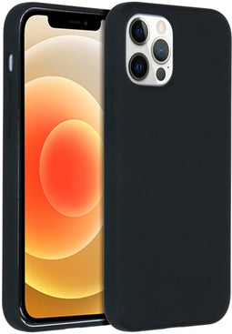 Accezz Liquid Silicone Backcover iPhone 12 Pro Max - Schokabsorberend - Zwart
