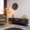 Tv meubel Mangohout - Tv meubel Daan - Tv kast zwart 165 cm