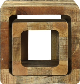 vidaXL - TV-meubel - 36x36x30 - cm - van - massief - mangohout