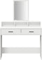 vidaXL - Witte - Kaptafel - met - Lades, - 100x41x140 - cm