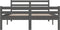 vidaXL - Bedframe - massief - hout - grijs - 150x200 - cm