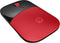 HP Z3700 - Draadloze muis - 16 maanden batterijduur - Rood