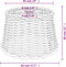 vidaXL - Lampenkap - Ø45x28 - cm - wicker - wit