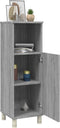 vidaXL - Badkamerkast - 30x30x95 - cm - bewerkt - hout - grijs - sonoma - eikenkleurig