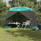vidaXL - Camping - Muggennet - met - Deur - Groen - 4-Persoons - Waterdicht