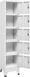 vidaXL - Lockerkast - 38x40x180 - cm - staal - lichtgrijs