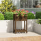 vidaXL - Plantenbak - met - schap - 54x34,5x81 - cm - grenenhout - honingbruin