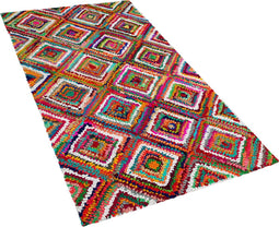 KAISERI - Shaggy vloerkleed - Fuchsiapaars - 80 x 150 cm - Katoen