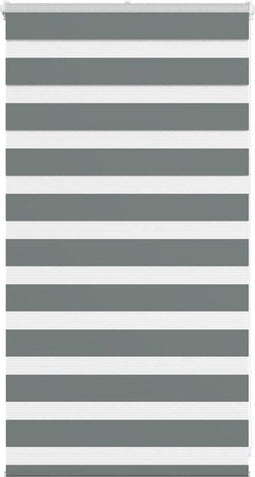 vidaXL - Zebra - rolgordijn - 75x100 - cm - stofbreedte - 70,9 - cm - donkergrijs